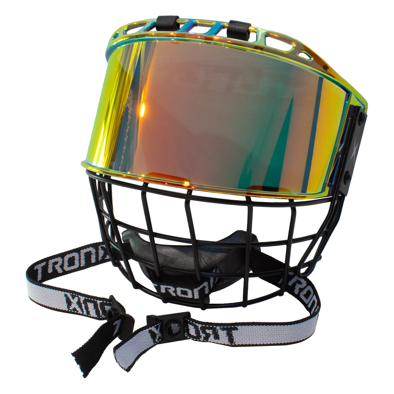 TronX S920 Revo Red Mirrored Hybrid Senior Face Cage Shield & Visor For Sale