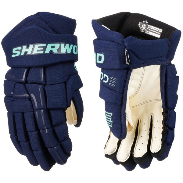 Sherwood Code NHL Team Stock Senior Hockey Gloves - Seattle Kraken Discount
