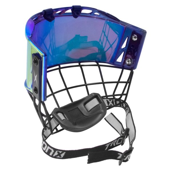 TronX S920 Revo Red Mirrored Hybrid Senior Face Cage Shield & Visor For Sale - Image 2