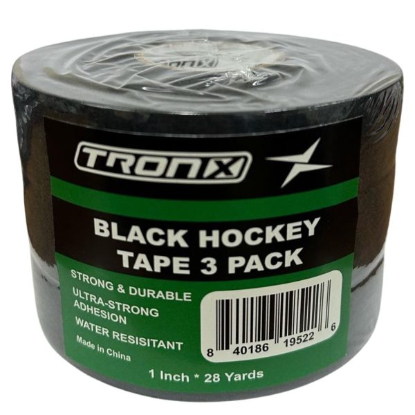 TronX Black Cloth Hockey Tape (3 Pack) Supply