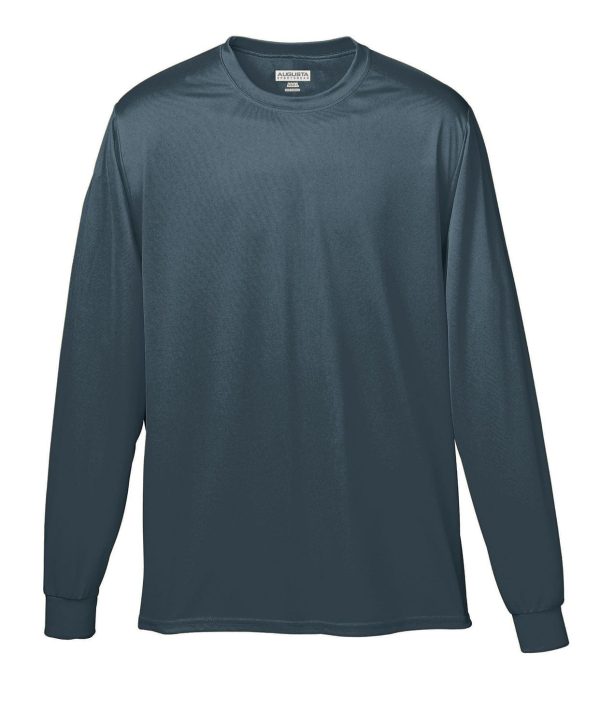 Augusta Long Sleeve Moisture Wicking T-Shirt | Slate Cheap