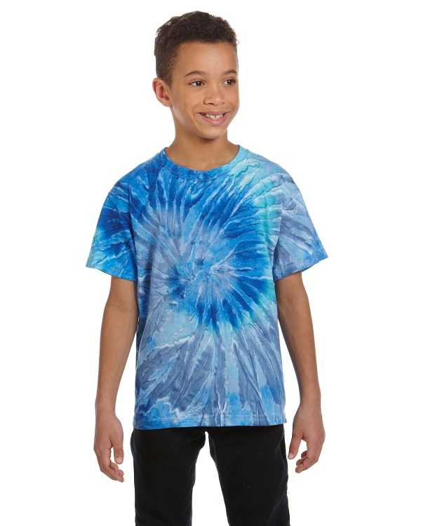 Tie-Dye Youth 100% Cotton Tie-Dyed T-Shirt | Blue Jerry Sale