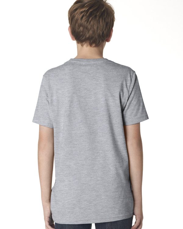 Next Level Boys Premium Short Sleeve Crew Tee | Heather Gray Sale - Image 2