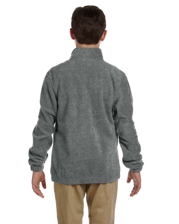 Harriton Youth Full-Zip Fleece | Charcoal Sale - Image 2