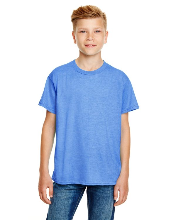 Anvil Youth Fashion Fit T-Shirt | Hthr Royal Blue For Sale