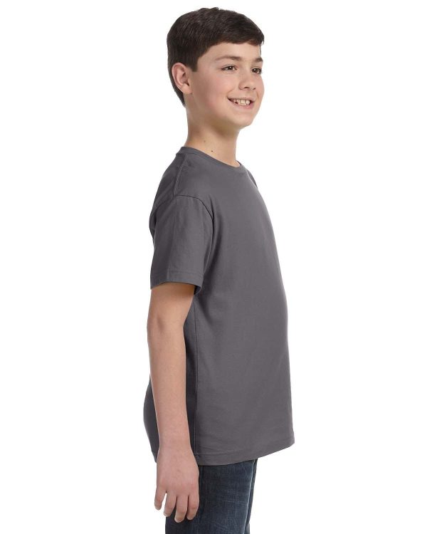 LAT Youth Fine Jersey T-Shirt | Charcoal on Sale - Image 3