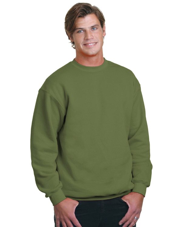 Bayside USA Made Crewneck Fleece | Olive Fashion