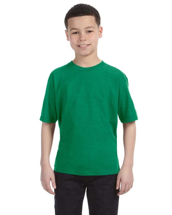Anvil Youth Fashion Fit T-Shirt | Heather Green Online Hot Sale