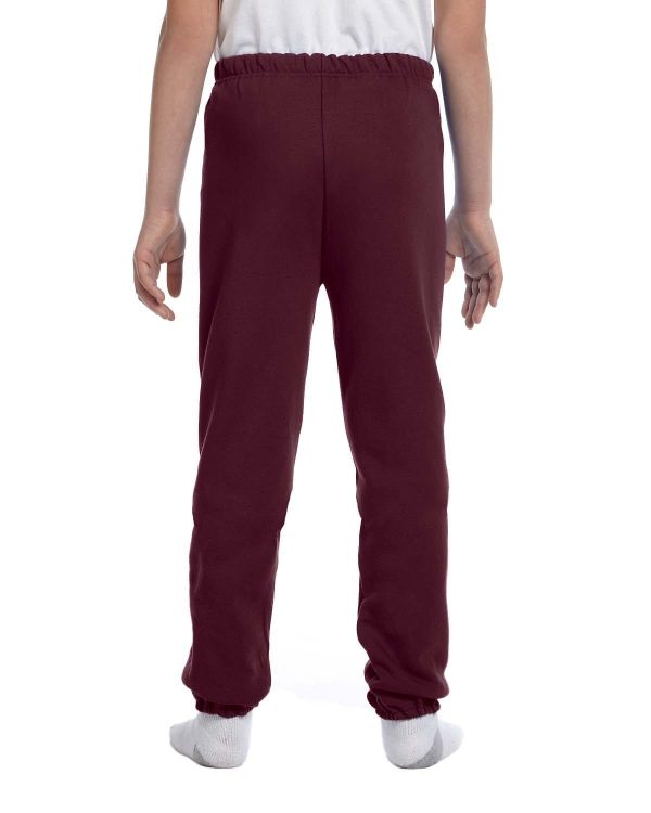 Jerzees Youth Lightweight Fleece Sweatpants | Maroon on Sale - Image 2