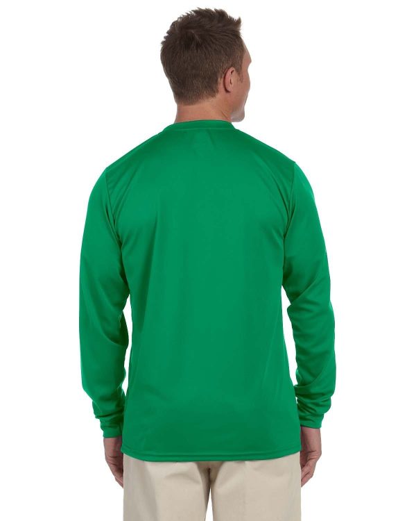 Augusta Long Sleeve Moisture Wicking T-Shirt | Kelly For Discount - Image 2