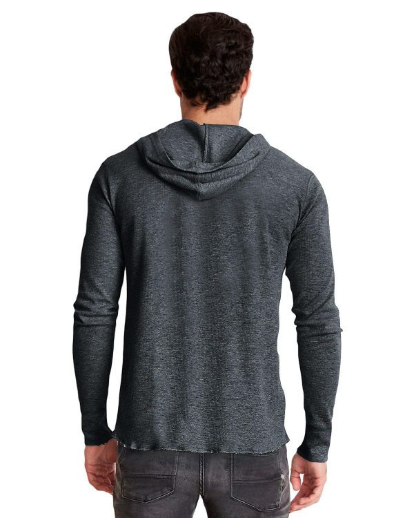 Next Level Adult Thermal Hoody | Heather Charcoal For Sale - Image 2