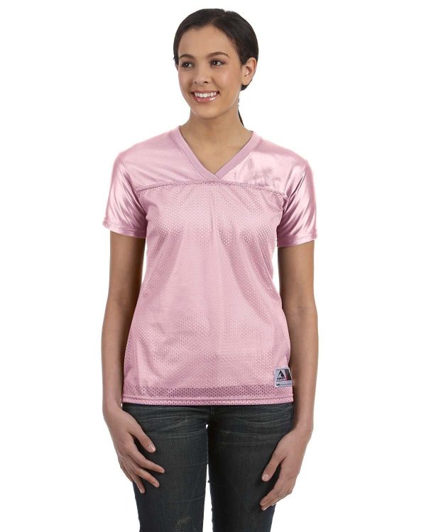 Augusta Ladies Junior Fit Replica Football T-Shirt | Light Pink Hot on Sale