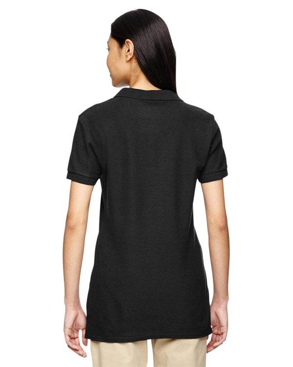 Gildan Premium Cotton Ladies Double Pique Polo Shirt | Black Online Hot Sale - Image 2