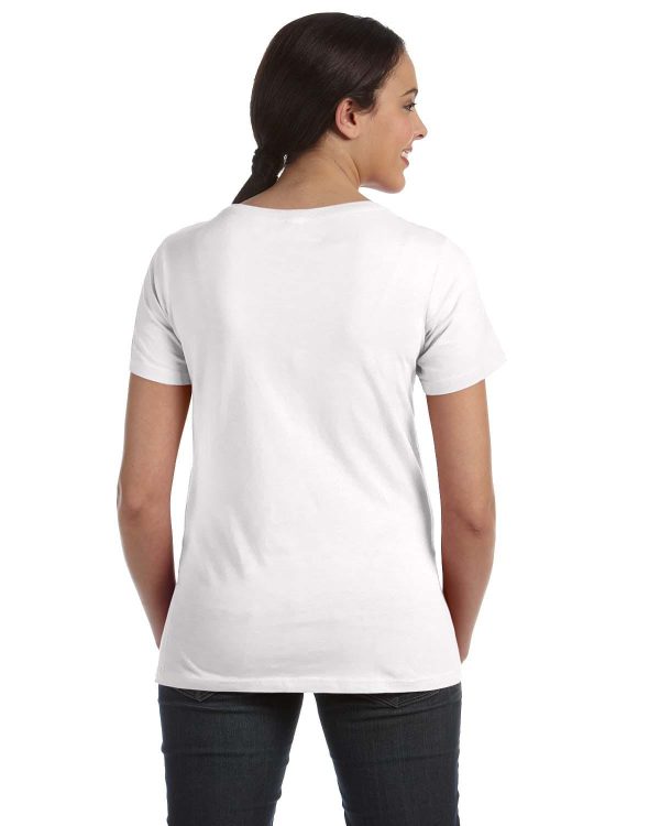 Anvil Ladies Sheer Scoop Neck T-Shirt | White Supply - Image 2