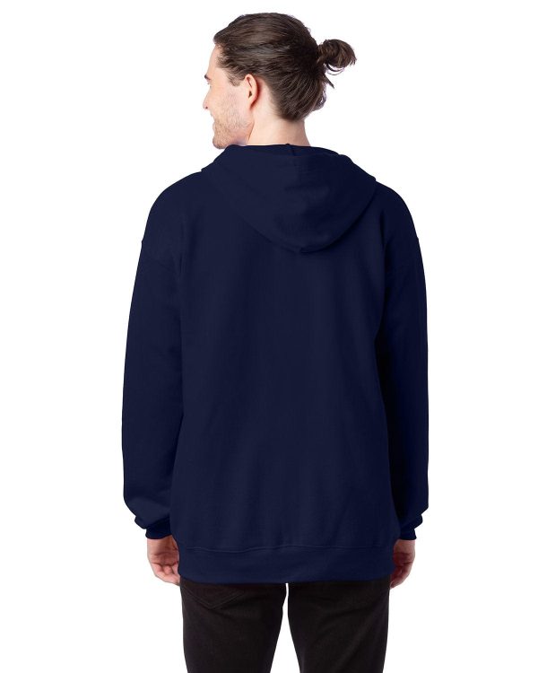 Hanes Ultimate Cotton Full-Zip Hoodie Sweatshirt | Navy Supply - Image 2