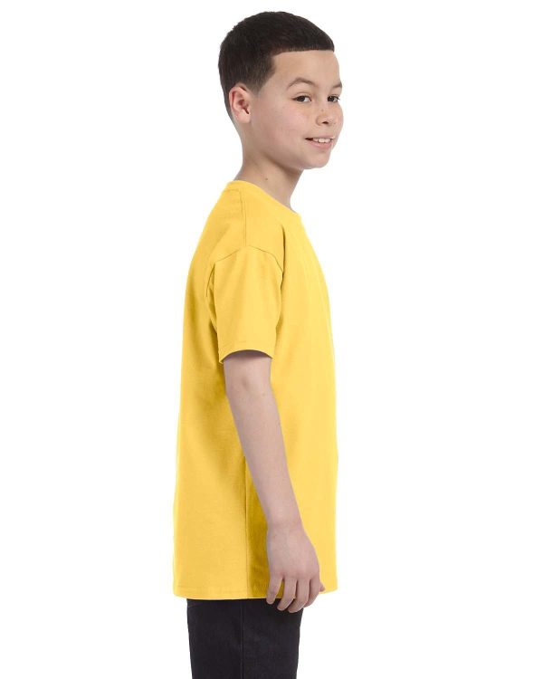 Jerzees Youth Heavyweight 50 50 T-Shirt | Island Yellow Fashion - Image 3