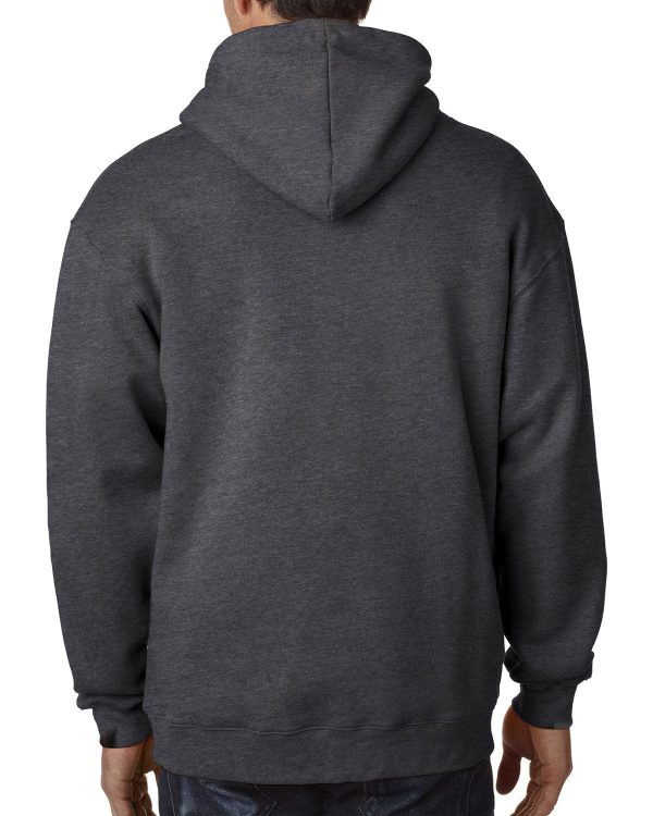 Bayside USA Made Hooded Full-Zip Fleece | Charcoal Hthr Online now - Image 2