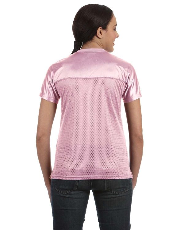 Augusta Ladies Junior Fit Replica Football T-Shirt | Light Pink Hot on Sale - Image 2