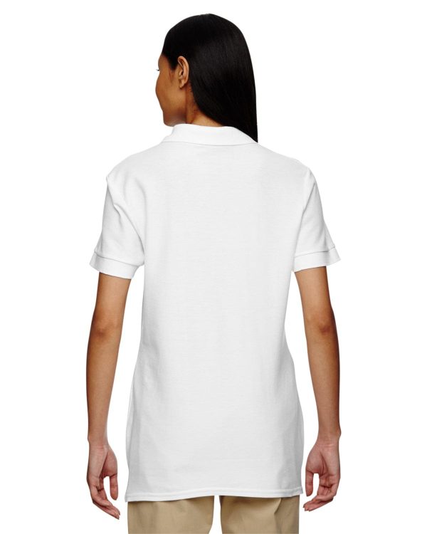 Gildan Premium Cotton Ladies Double Pique Polo Shirt | White Online Hot Sale - Image 2