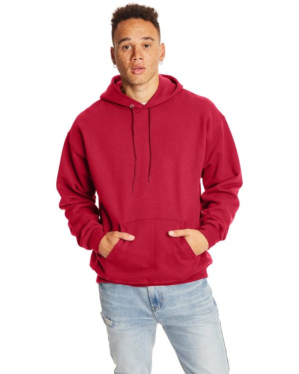 Hanes Ultimate Cotton Pullover Hoodie Sweatshirt | Deep Red Hot on Sale