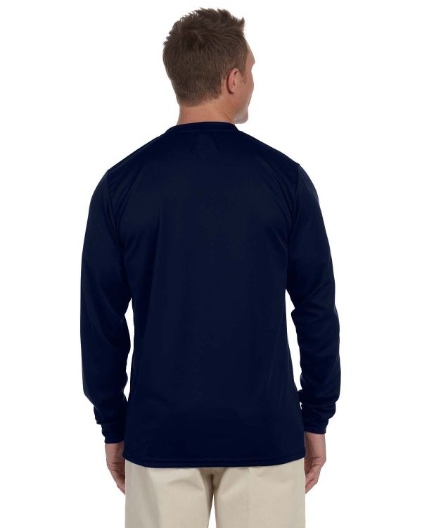 Augusta Long Sleeve Moisture Wicking T-Shirt | Navy Online Hot Sale - Image 2