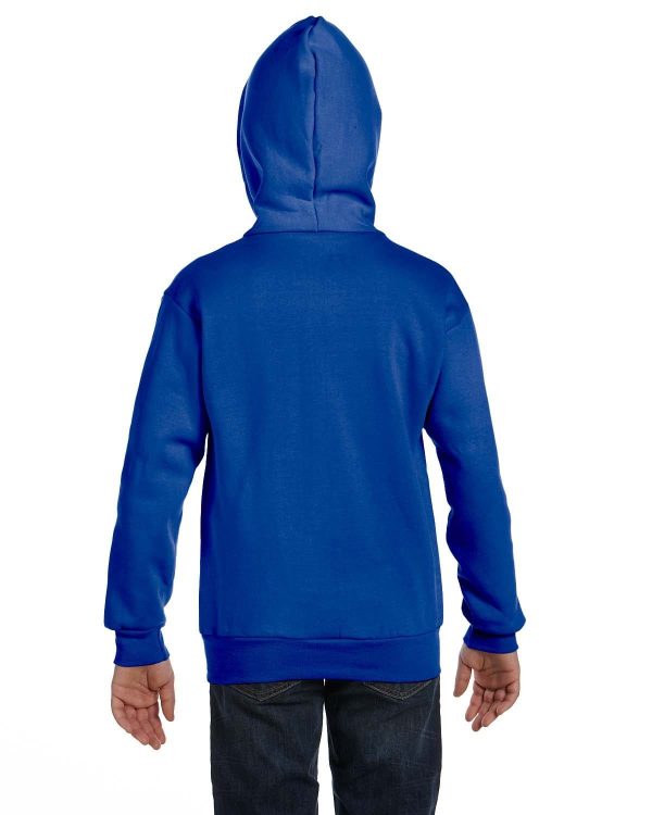 Hanes Youth 50 50 Full-Zip Hoodie Sweatshirt | Deep Royal For Discount - Image 2