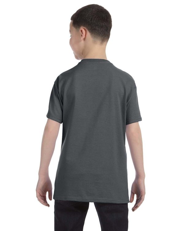 Jerzees Youth Heavyweight 50 50 T-Shirt | Charcoal Grey Online now - Image 2