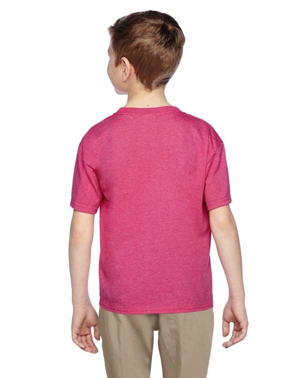 Fruit of the Loom Youth T-Shirt | Retro Hth Pink Fashion - Image 2