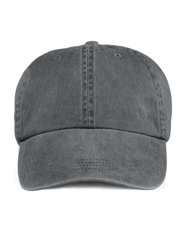 Anvil 6-Panel Pigment-Dyed Twill Cap | Charcoal For Cheap
