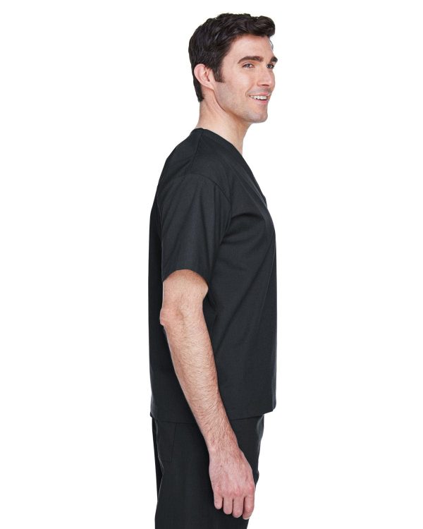 Harriton Adult Scrub Top | Black Online now - Image 3