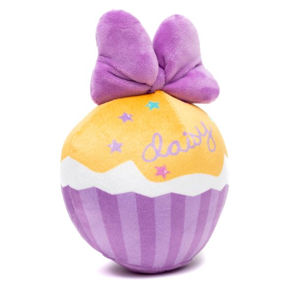 Dog Toy Squeaker Plush - Daisy Duck Script Cupcake with Pink Bow Online now - Image 2